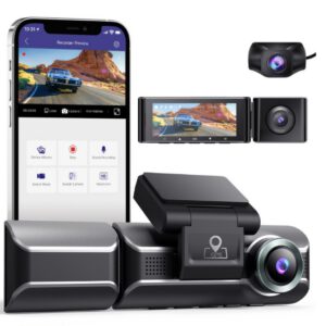 1151 dashcam 3 lens 4k camera wifi 128gb sd cardgps 1080p 1080p 3