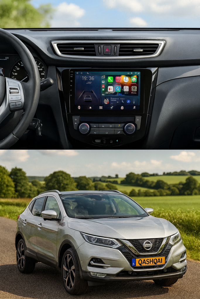 ADIVOX 10.1 inch voor Nissan Qashqai/X-Trial 2014-2018 Android 15 CarPlay/Auto/Wifi/DSP/QLED/5G/DAB+