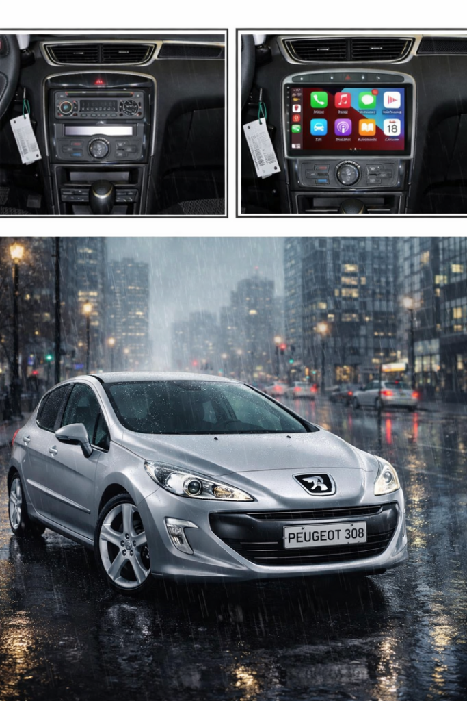 ADIVOX 9 inch voor Peugeot 308 Android 15 CarPlay/Auto/Wifi/GPS/RDS/DSP/5G/QLED/DAB+