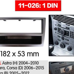 1316 autoradio front 1din voor opel corsa vectra combo zavira 200