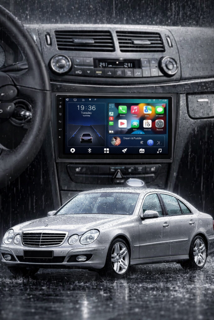 ADIVOX 9 inch voor MB E klasse W211/CLS W219 Android 15 CarPlay/Auto/Wifi/RDS/DSP/5G/QLED/DAB+