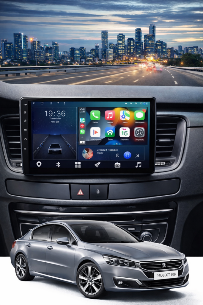 ADIVOX 9 inch voor Peugeot 508 vanaf 2011-2018 Android 14 Carplay/Auto/Wifi/RDS/DSP/5G/QLED