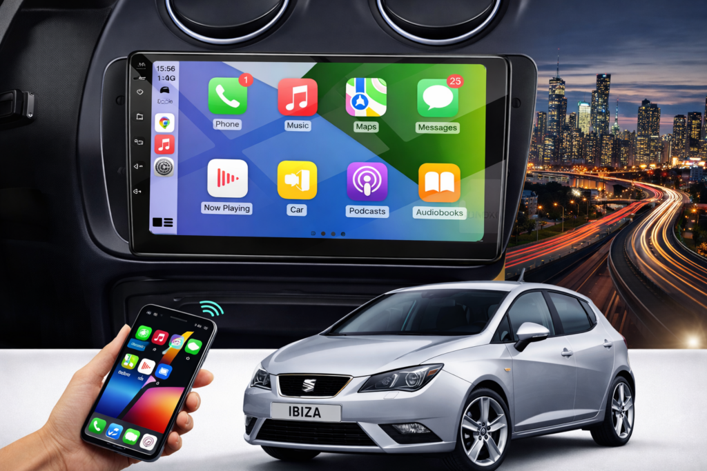 ADIVOX 9 inch voor Seat Ibiza 2009-2013 Android 15 CarPlay/Auto/GPS/RDS/DSP/5G/QLED/DAB+