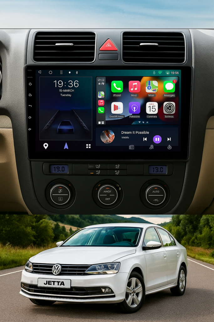 ADIVOX 10.1 inch voor Volkswagen Jetta 2011-2015 Android 15 CarPlay/Auto/Wifi/RDS/DSP/5G/QLED/DAB+