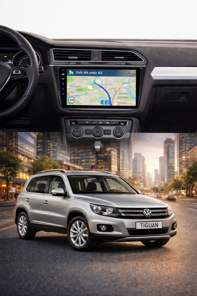 ADIVOX 10.1 inch voor VW Tiguan 2016-2020 Android 15 CarPlay/Auto/Wifi/GPS/RDS/DSP/5G/QLED/DAB+