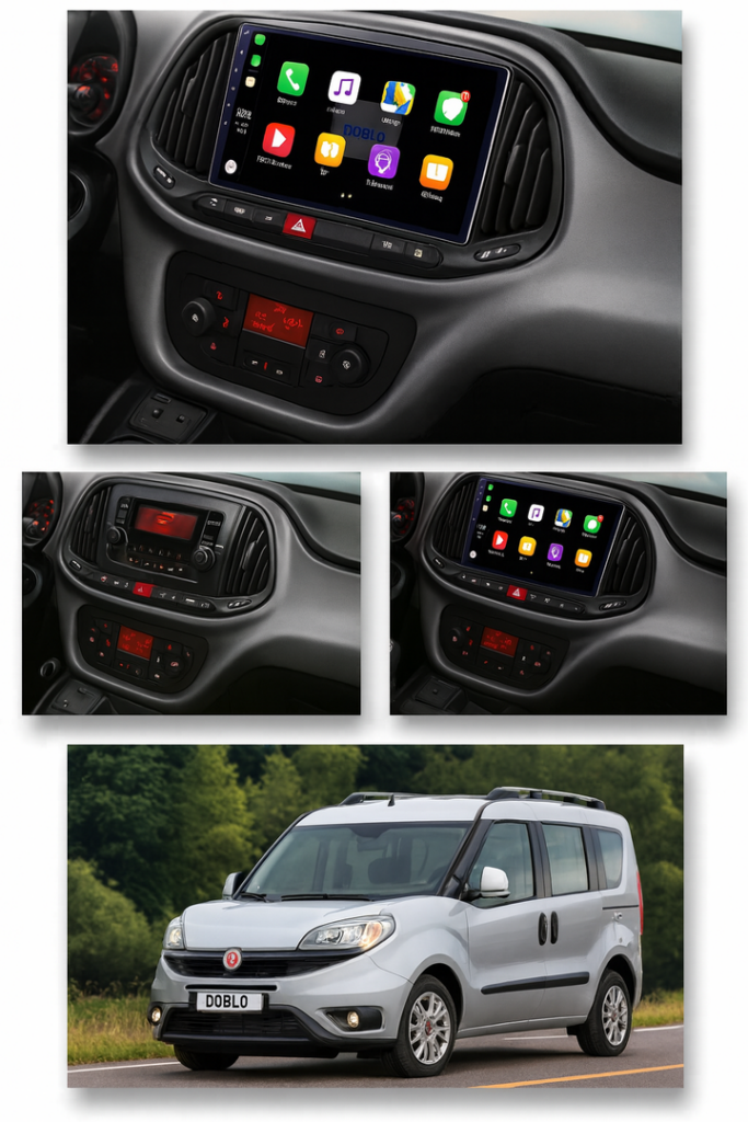 ADIVOX 9 inch voor Fiat Doblo 2015-2019 Android 15 CarPlay/Auto/Wifi/GPS/RDS/DSP/5G/QLED/DAB+