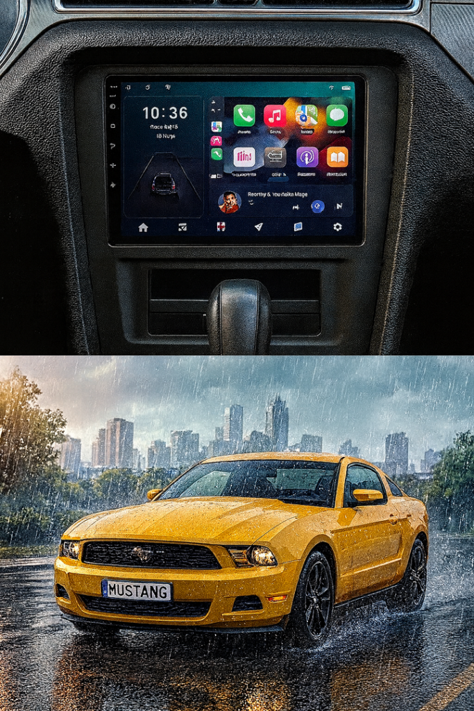 ADIVOX 10.1 inch voor Ford Mustang 2009-2015 Android 15 CarPlay/Auto/Wifi/RDS/DSP/5G/QLED