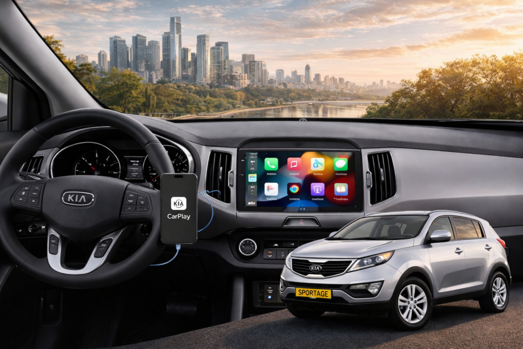 ADIVOX 9 inch voor Kia Sportage 2010-2016 Android 15 CarPlay/Auto/Wifi/GPS/RDS/DSP/5G/QLED/DAB+