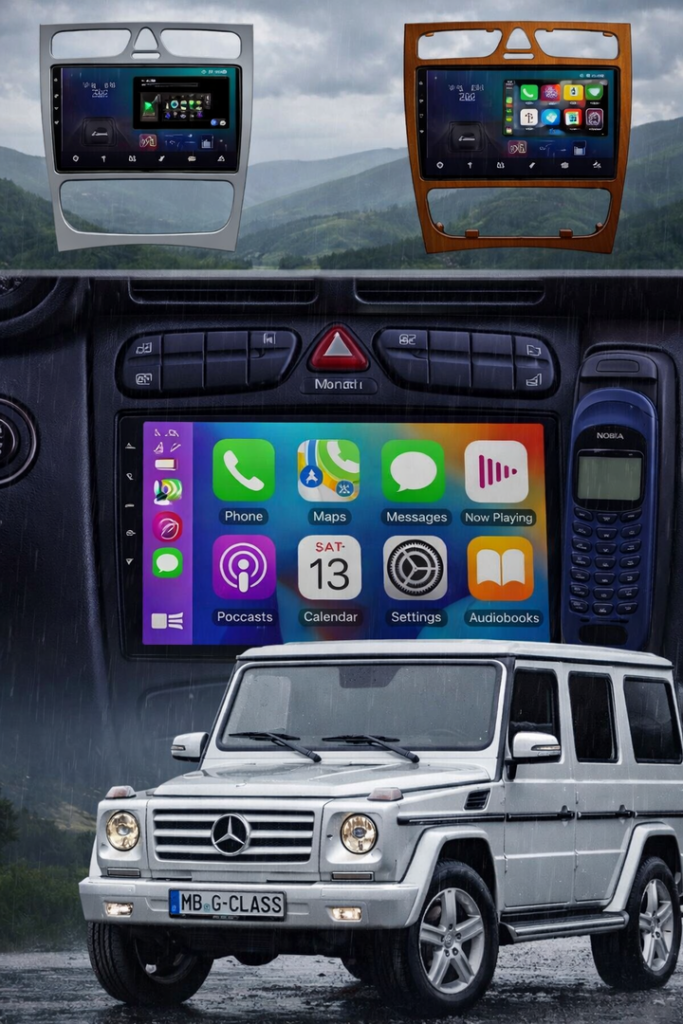 ADIVOX 9 inch voor MB G-klasse W463/G300-G65 AMG Android 15 CarPlay/Auto/Wifi/DSP/5G/QLED/DAB+