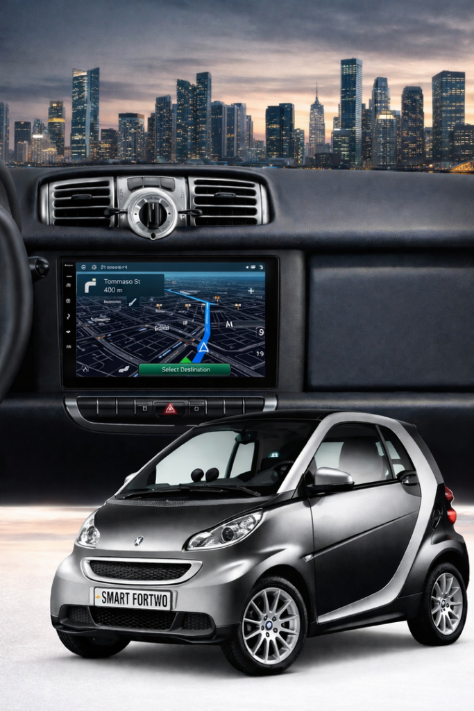 ADIVOX 9 inch voor Smart Fortwo 2007-2014 Android 15 CarPlay/Auto/Wifi/RDS/DSP/NAV/5G/QLED