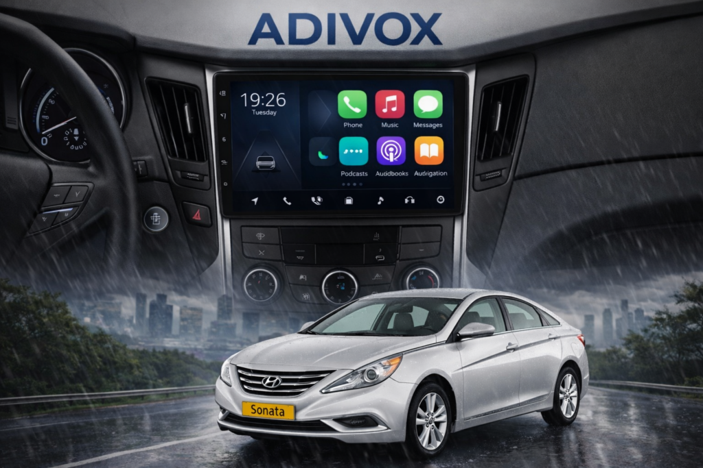 ADIVOX 9 inch voor Hyundai Sonata 2011-2015 Android 15 Carplay/Auto/WiFi/RDS/DSP/5G/QLED/DAB+