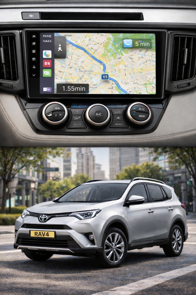 ADIVOX 10.1 inch voor Toyota RAV4 2013-2019 Android 15 Carplay/Auto/WiFi/RDS/DSP/5G/QLED/DAB+