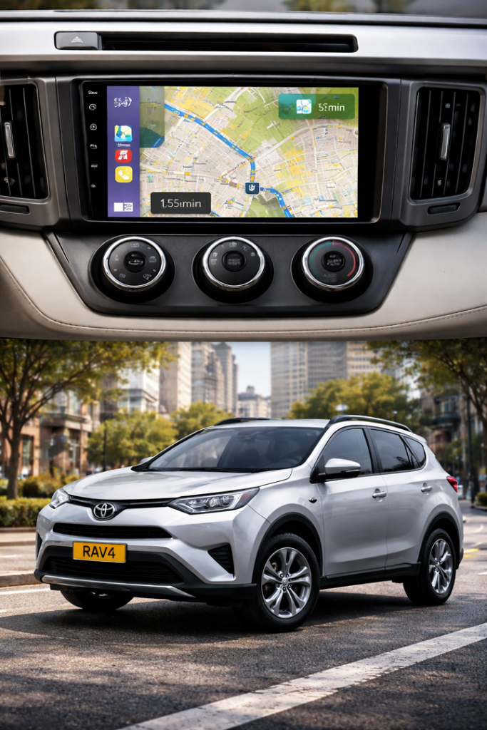 ADIVOX 9 inch voor Toyota RAV4 2013-2019 Android 15 Carplay/Auto/WiFi/RDS/DSP/5G/QLED/DAB+