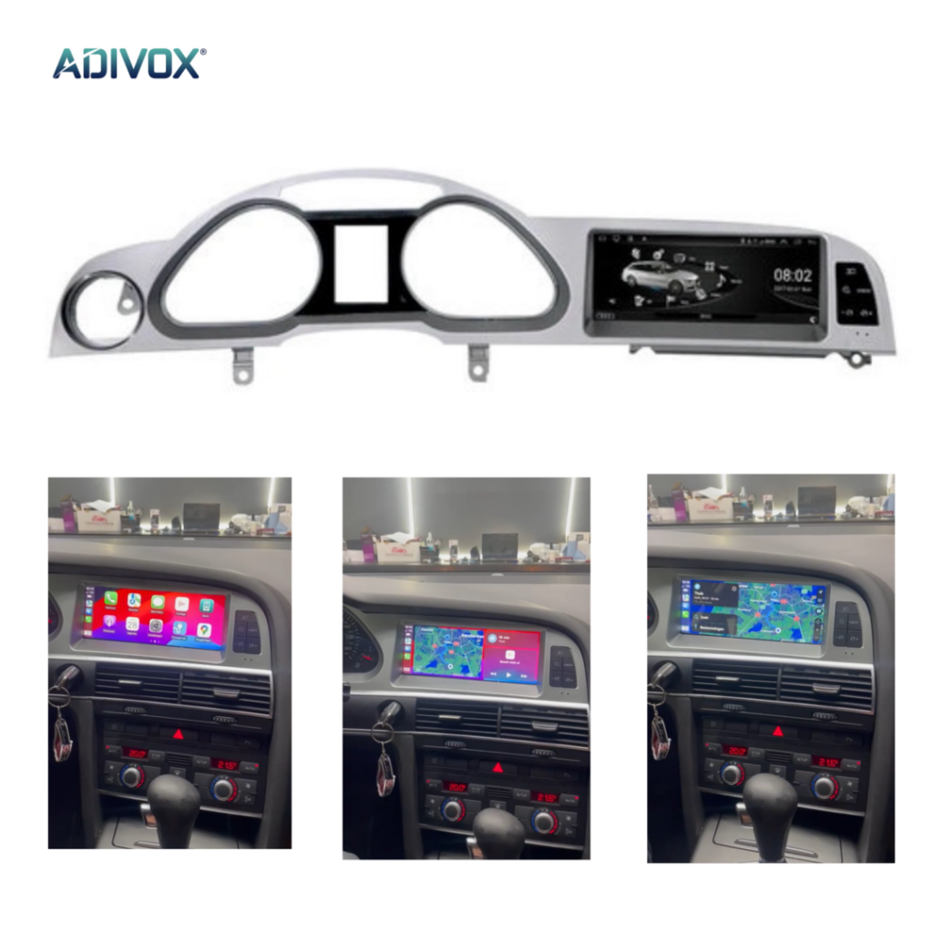 Multimedia 8.8 inch voor Audi A6 2005-2009 Android 11 Carplay/Auto/WiFi/GPS/RDS/DSP/4G/DAB+