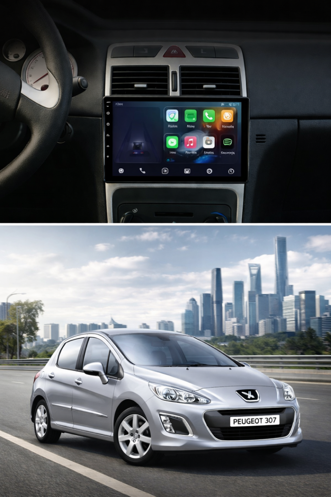 ADIVOX 9 inch voor Peugeot 307 van 2007 t/m 2012 Android 14 Carplay/Auto/Wifi/RDS/DSP/5G/QLED/DAB+