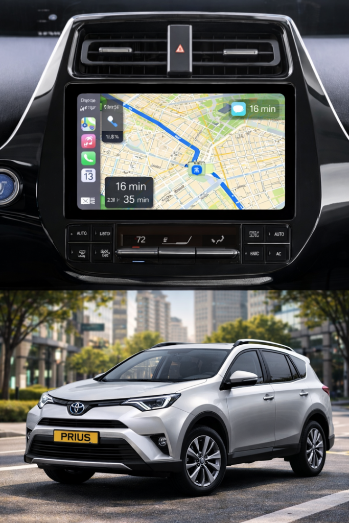 ADIVOX 9 inch voor Toyota Prius 2016-2020 Android 15 CarPlay/Auto/WiFi/GPS/RDS/DSP/5G/QLED/DAB+