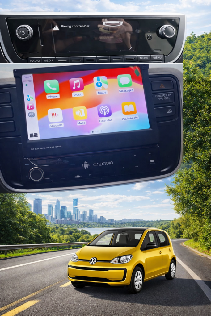 ADIVOX 7 inch inklapbaar Display voor VW Up!/Mii/Citigo Android 15 CarPlay/Auto/Wifi/RDS/DSP/5G/DAB+