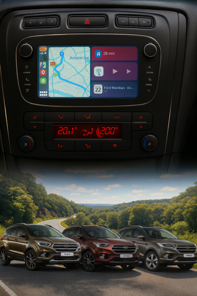 ADIVOX 7 inch Android 15 voor Ford Focus, Mondeo/C-MAX/S-MAX 2006-2011 CarPlay/Auto/Wifi/5G/QLED/DAB