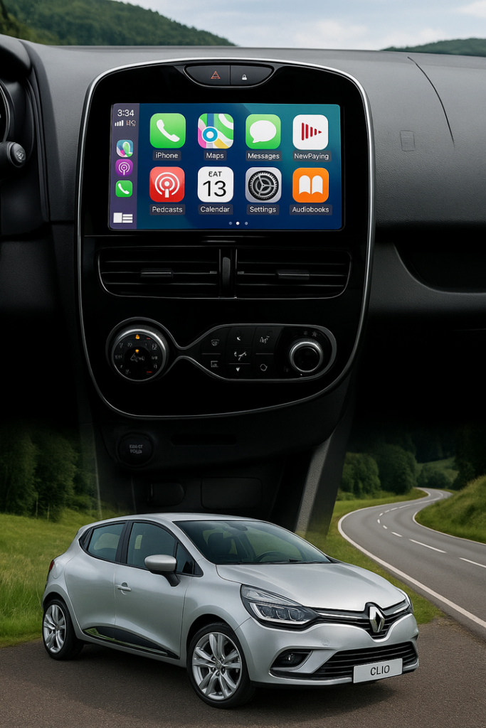 ADIVOX 10.1 inch voor Renault Clio 2013-2019 Android 15 CarPlay/Auto/Wifi/RDS/DSP/5G/QLED/DAB+