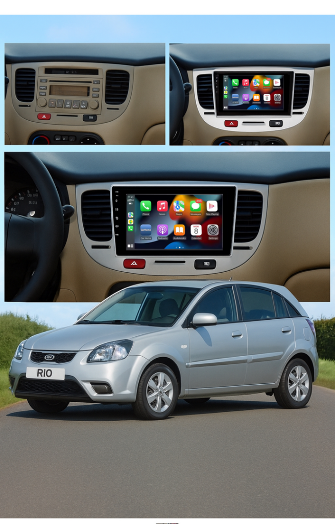 ADIVOX 9 inch voor Kia Rio 2006-2010 Android 15 CarPlay/Auto/WiFi/RDS/DSP/5G/QLED/DAB+