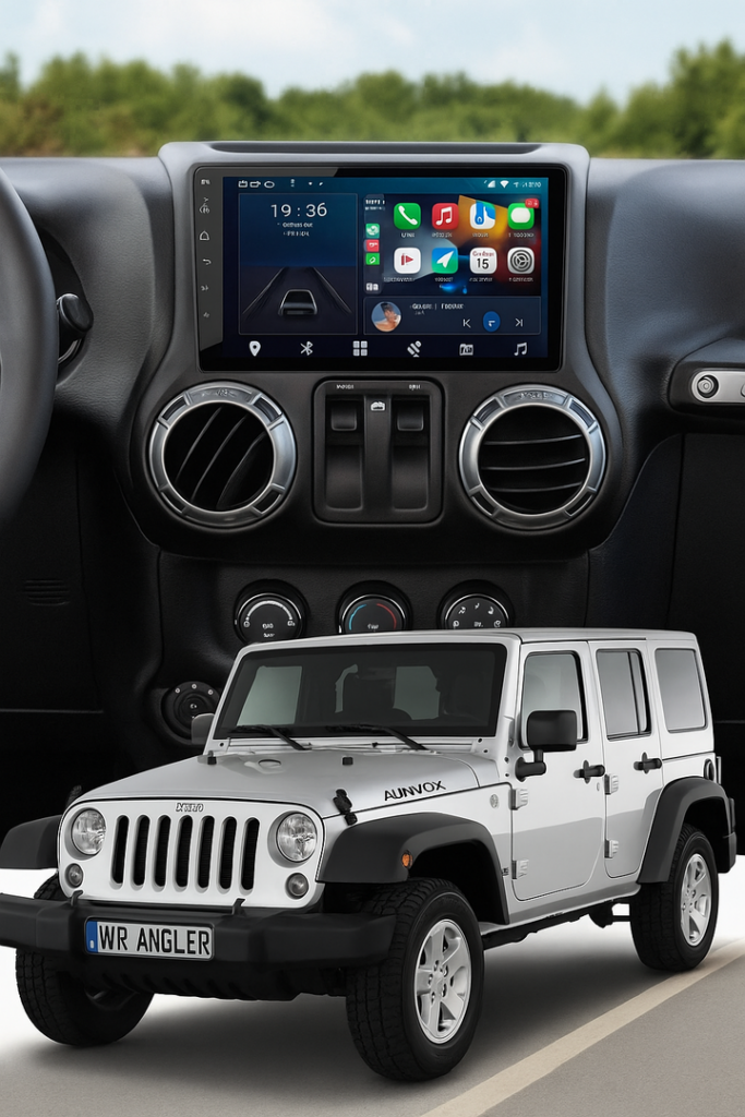 ADIVOX 10.1 inch voor Jeep Wrangler 2011-2020 Android 15 CarPlay/Auto/Wifi/RDS/DSP/5G/QLED/DAB+