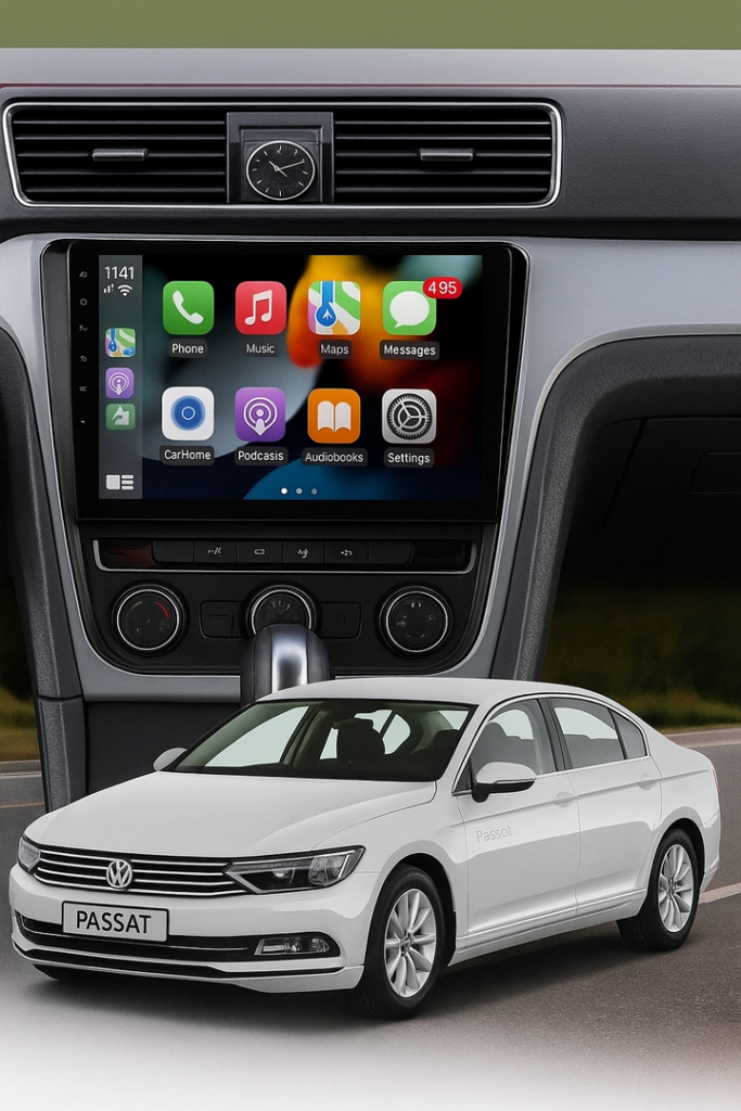 ADIVOX 10.1 inch voor VW Passat B6 2011-2015 Android 15 CarPlay/Auto/WIFI/RDS/DSP/5G/QLED/DAB+