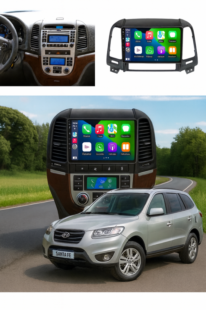 ADIVOX 9 inch voor Hyundai  Santa Fe 2006-2011 Android 15 CarPlay/Auto/WiFi/RDS/DSP/5G/QLED/DAB+