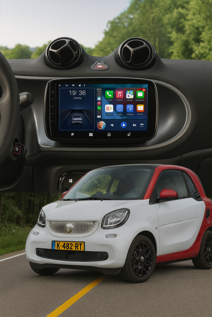 ADIVOX 9 inch voor Smart ForTwo 2015-2021 Android 15 CarPlay/Auto/WiFi/RDS/DSP/5G/QLED/DAB+