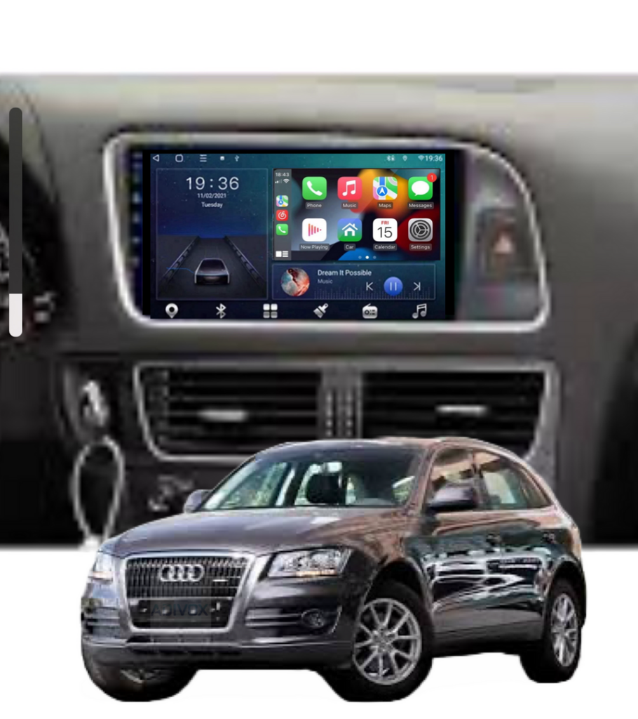 ADIVOX 9 inch voor Audi Q5 2010-2017 Android 14 Carplay/Auto/GPS/RDS/DSP/5G/QLED/DAB+