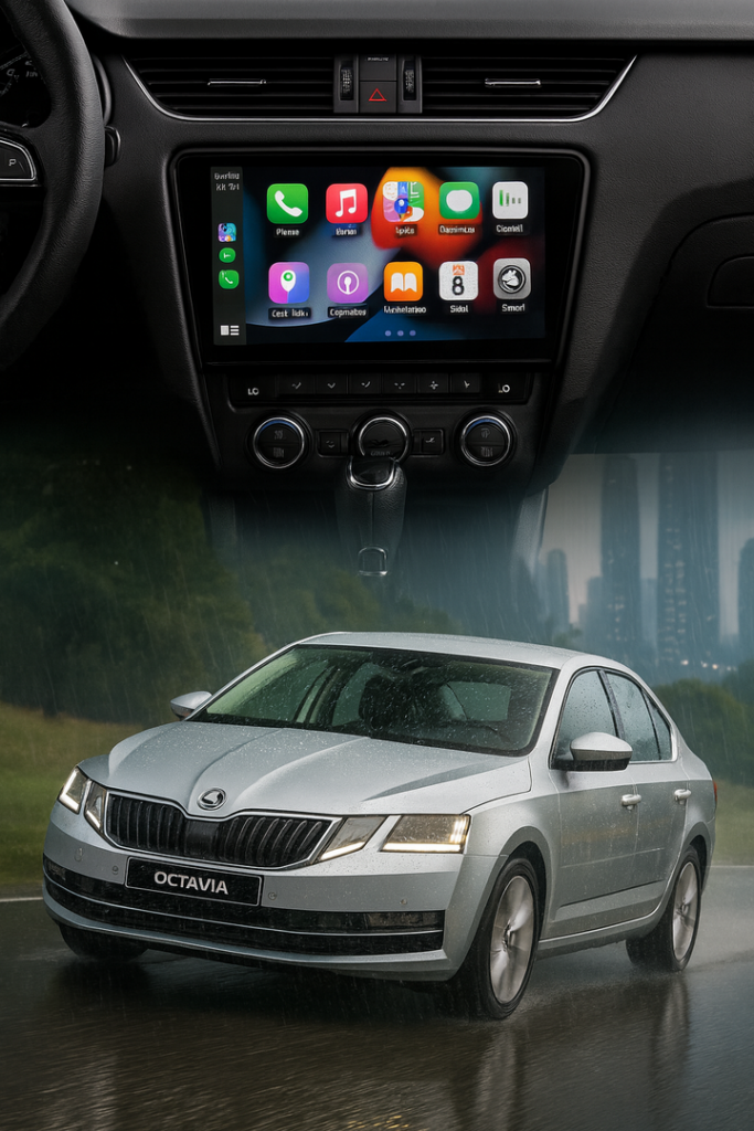 ADIVOX 10.1 inch voor Skoda Octavia 2013-2019 Android 15 CarPlay/Auto/Wifi/DSP/5G/QLED/DAB+