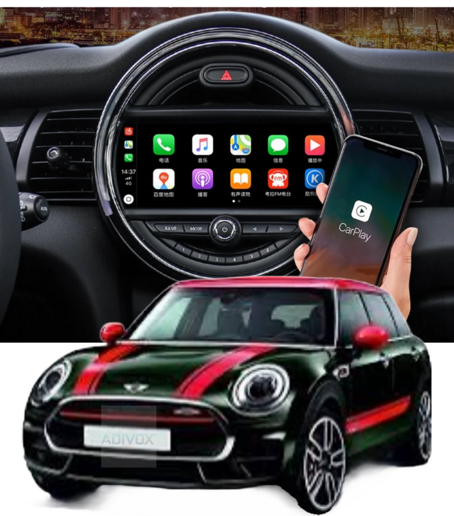ADIVOX 9 inch voor Mini Clubman F54 2014-2019 Android 14 CarPlay/Auto/Wifi/DSP/5G/QLED/DAB+