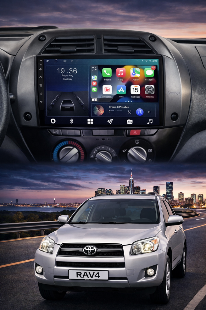 ADIVOX 9 inch voor Toyota RAV4 2000-2004 Android 15 CarPlay/Auto/Wifi/RDS/DSP/NAV/5G/DAB+