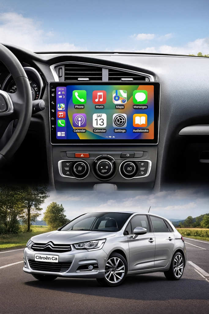 ADIVOX 9 inch voor Citroën C4 2011-2016 Android 15 CarPlay/Auto/Wifi//RDS/DSP/5G/QLED/DAB+