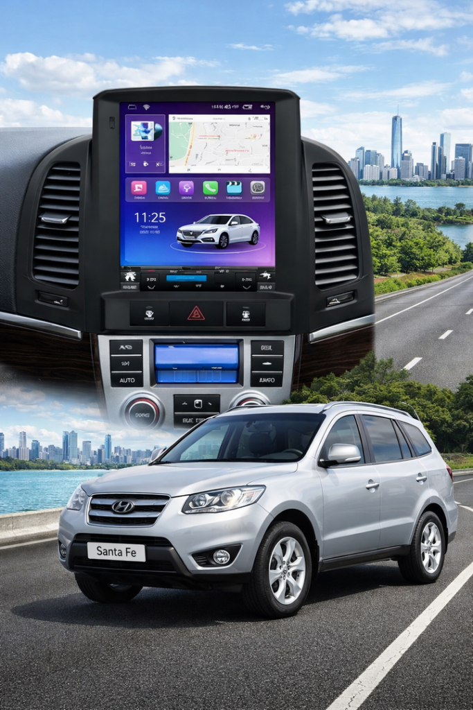 ADIVOX 9.7 inch voor Hyundai Santa Fe 2006-2012 Android 15 Carplay/Auto/RDS/DSP/5G/QLED/DAB+