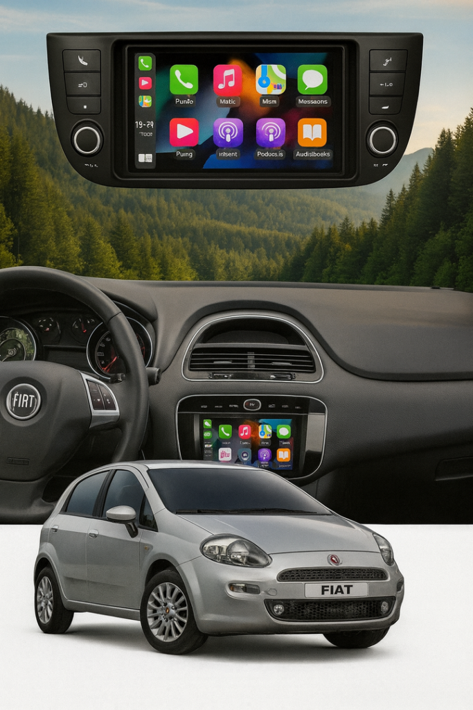 ADIVOX 7 inch voor Fiat Punto/Linea 2010-2016 Android 15 CarPlay/Auto/Wifi/GPS/RDS/DSP/5G/DAB+