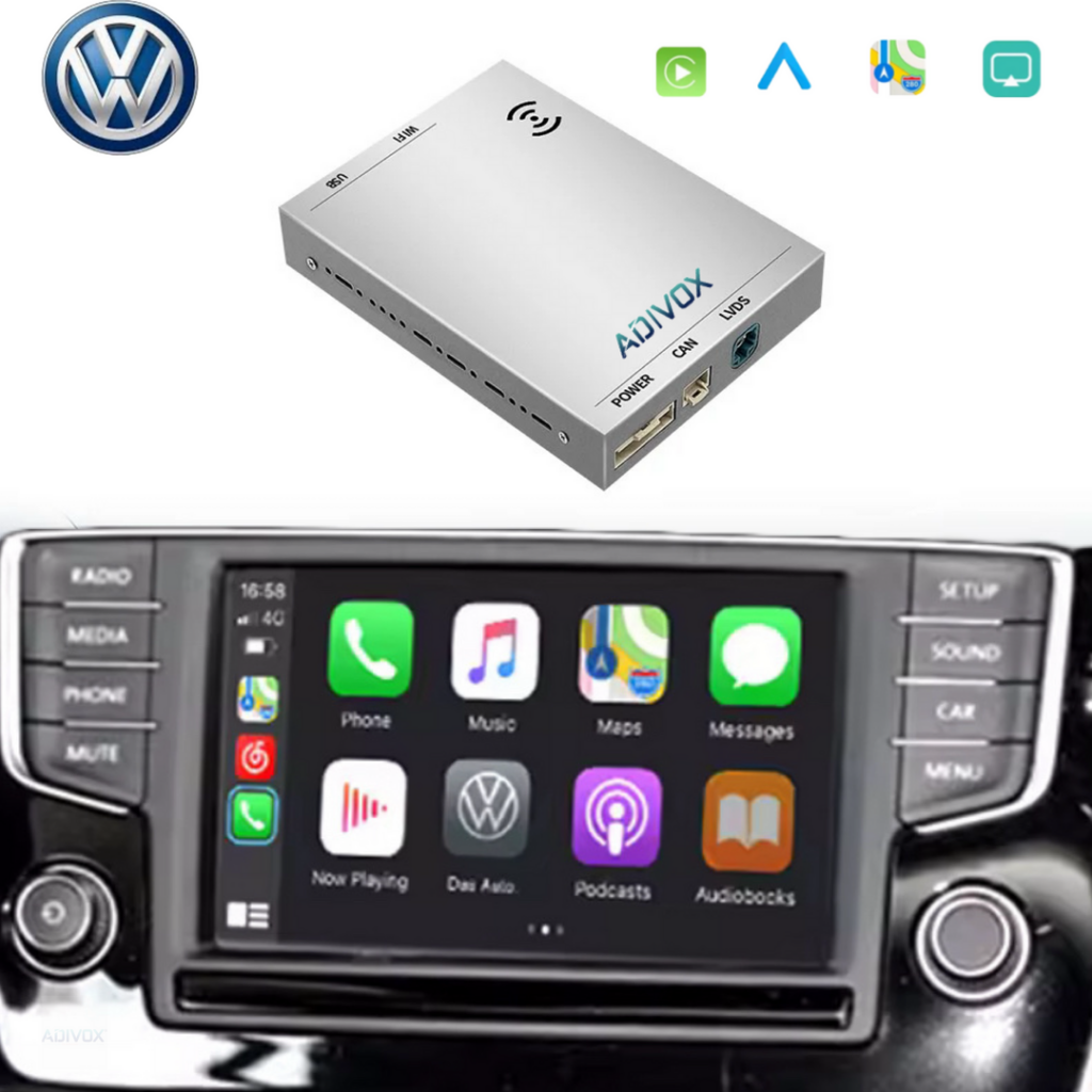 ADIVOX CarPlay/Android auto Interface Box voor Volkswagen/Seat/Skoda modellen 2013-2020