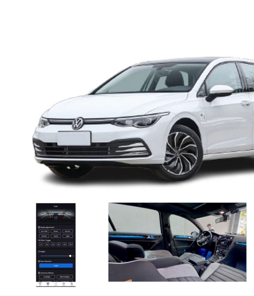 Ambient sfeerverlichting voor Volkswagen Bora/Jetta/Golf/Tiguan/Touareg/Passat 2011-2024