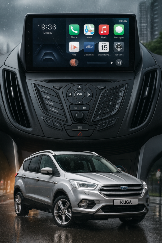 ADIVOX 9 inch voor Ford Kuga/C-Max 2011-2016 Android 15 CarPlay/Auto/Wifi/DSP/RDS/5G/QLED/DAB+