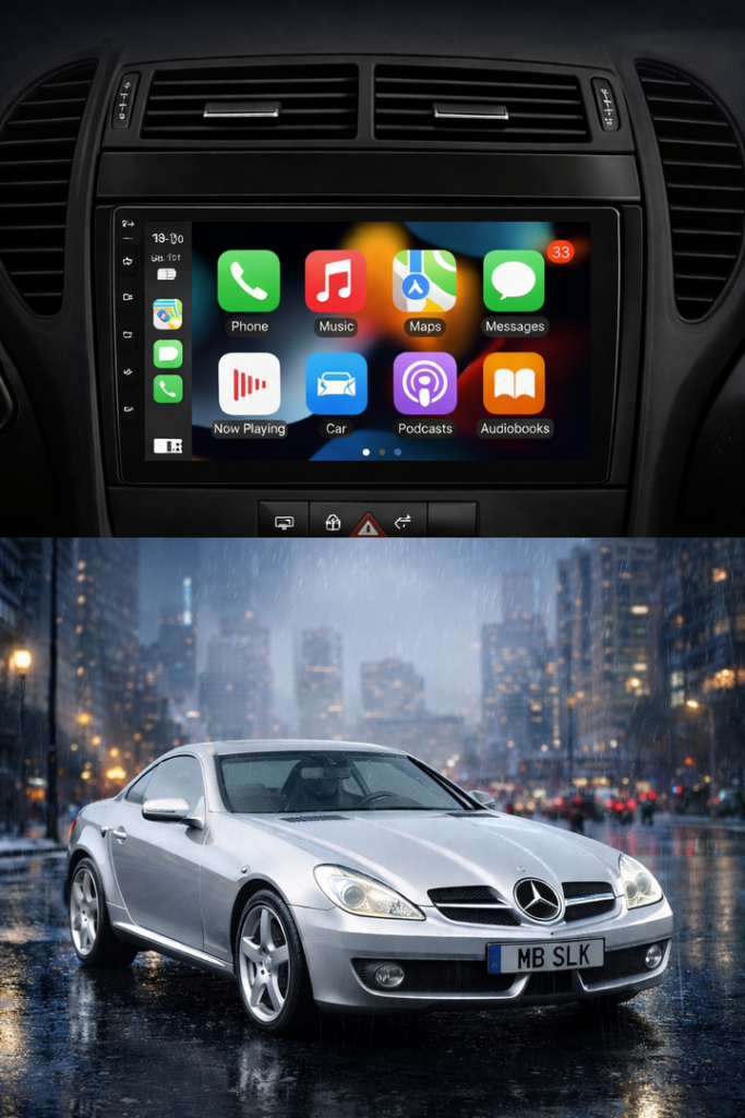 ADIVOX 9 inch voor MB SLK 2007-2012 R171 Android 15 CarPlay/Auto/Wifi/GPS/RDS/DSP/5G/QLED/DAB+