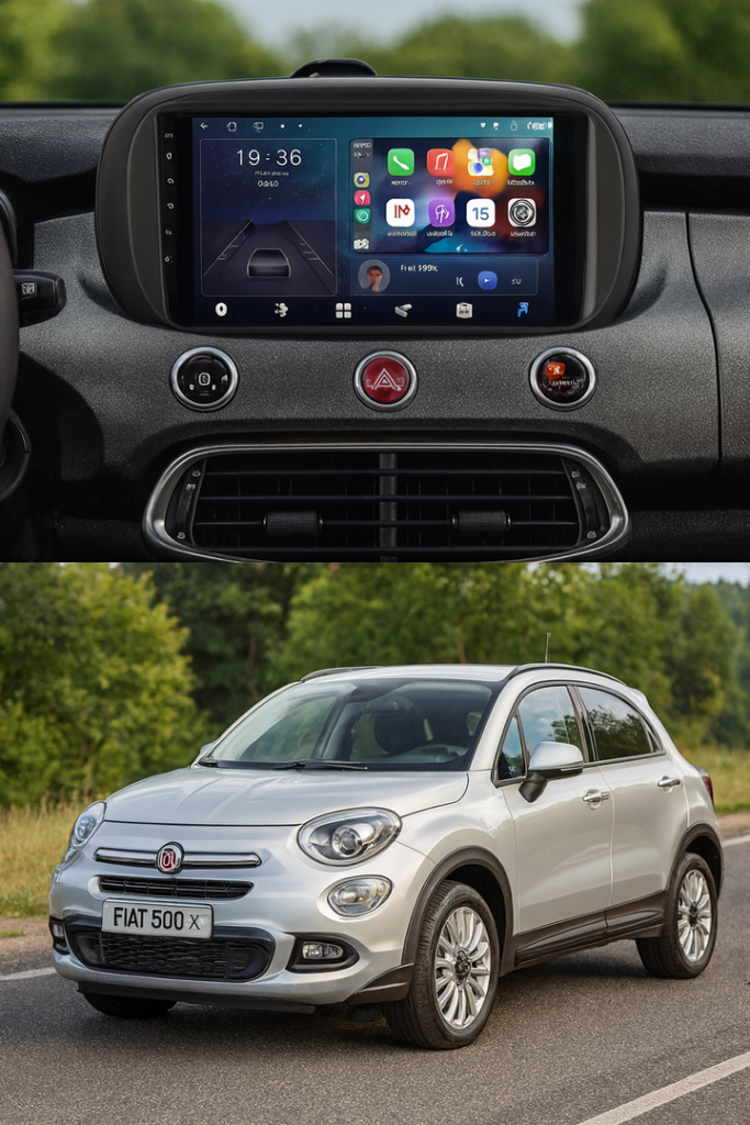 ADIVOX 9 inch voor Fiat 500X 2014-2020 Android 15 CarPlay/Auto/Wifi/RDS/DSP/5G/QLED/DAB+