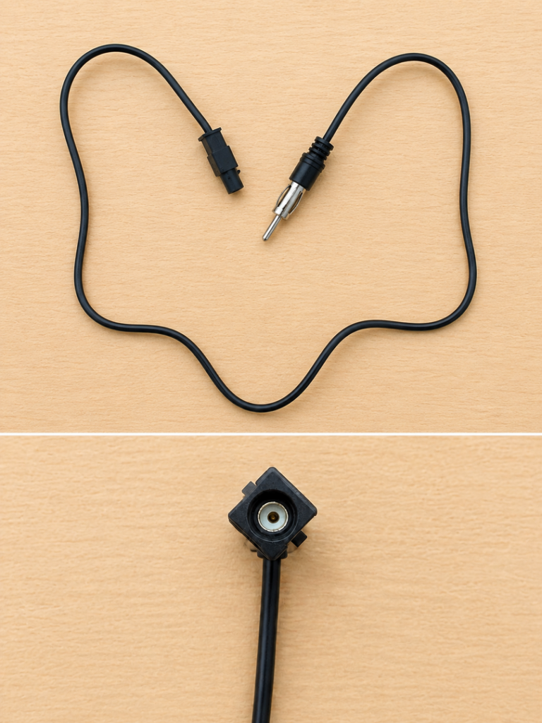 Radio Antenne Verloopkabel 50 cm – FAKRA naar DIN/Motorola Male