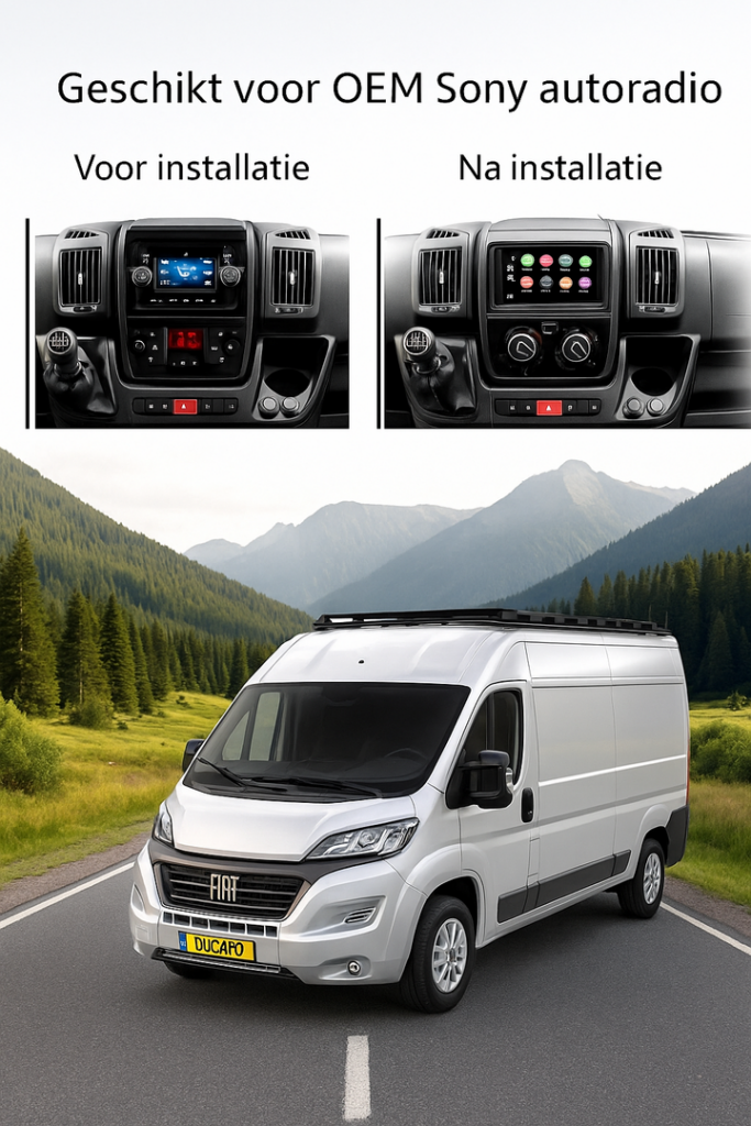 ADIVOX 7 inch geschikt voor vervanging OEM Sony autoradio voor Ducato/Jumper/Boxer Carplay/Auto/DAB+