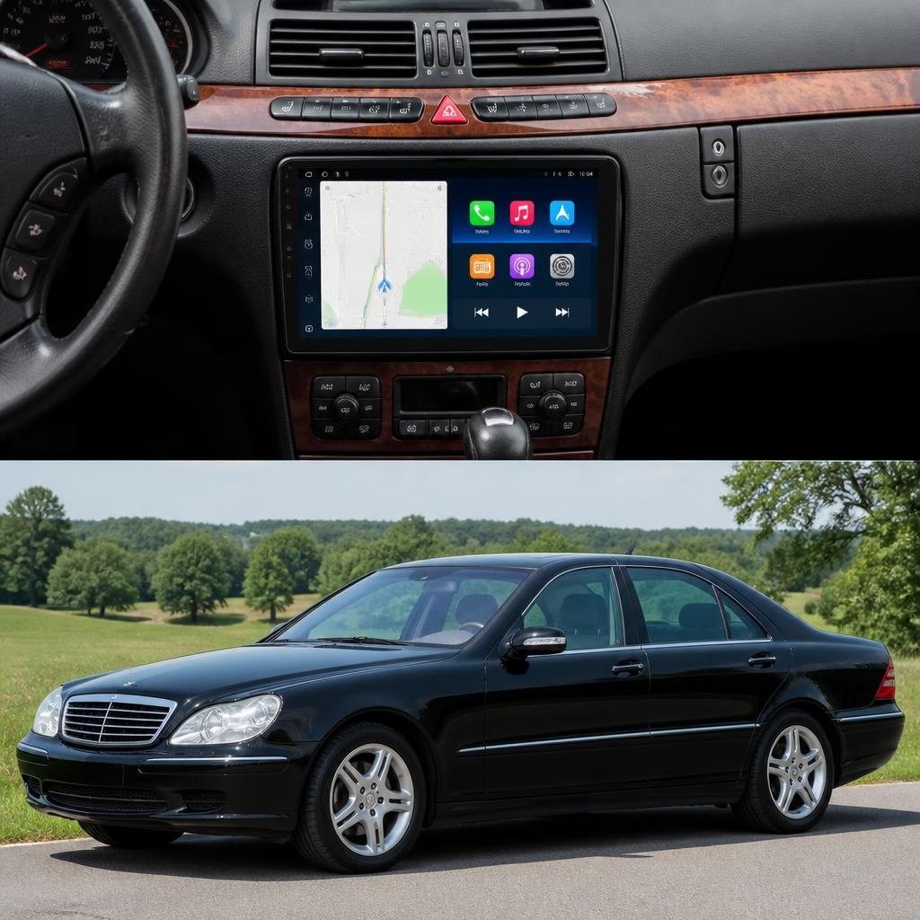 ADIVOX 9 inch for MB S-Class W220 1998-2005 Android 14 CarPlay/Auto/Wifi/RDS/DSP/5G/QLED/DAB+