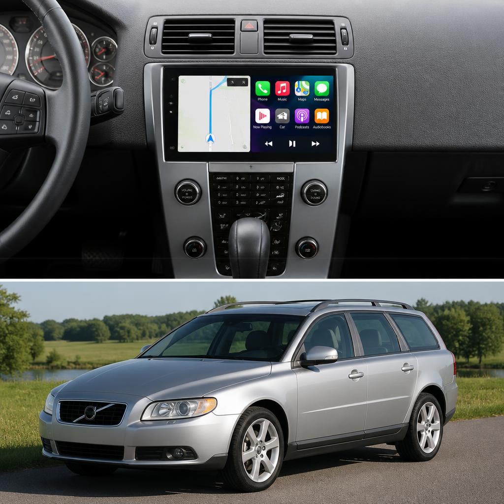 ADIVOX 9 inch for Volvo V70/S80/XC70 2007-2011 Android 15 CarPlay/Auto/WiFi/RDS/DSP/5G/QLED/DAB+