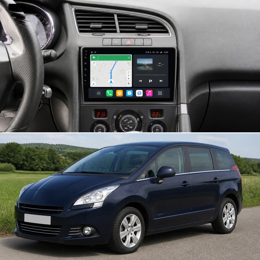 ADIVOX 9 inch voor Peugeot 3008/5008 van 2009-2015 Android 15 CarPlay/Auto/Wifi/DSP/5G/QLED/DAB+