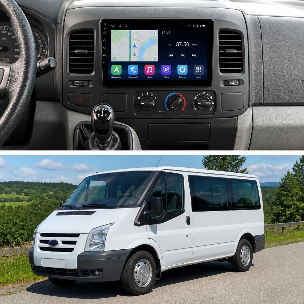 ADIVOX 9 inch for Ford Transit Combi 2007-2014 Android 15 CarPlay/Auto/WiFi/RDS/DSP/5G/QLED/DAB+