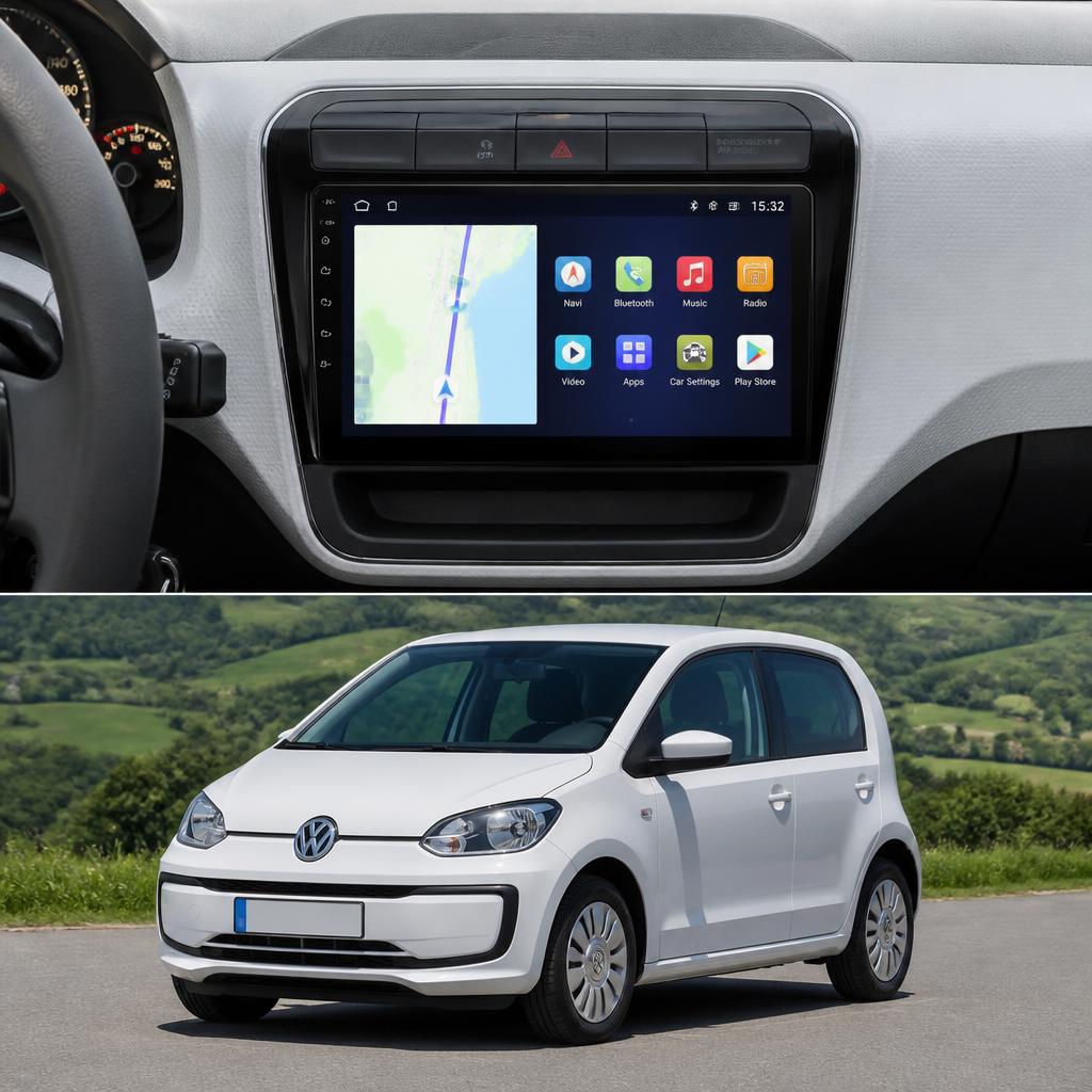 ADIVOX 9 inch for Volkswagen Up! 2017-2024 Android 15 CarPlay/Auto/Wifi/DSP/5G/QLED/DAB+