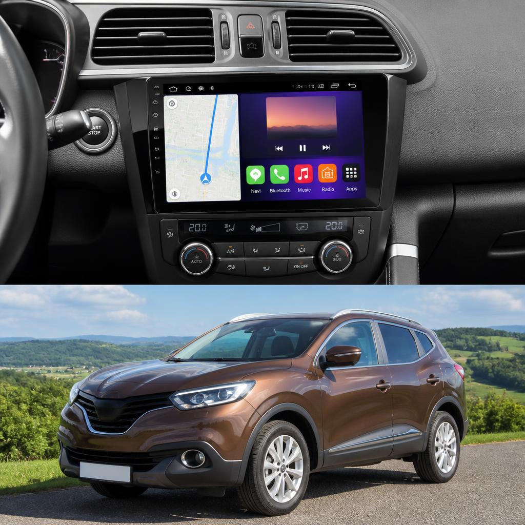 ADIVOX 9 inch voor Renault Kadjar 2015-2019 Android 15 CarPlay/Auto/WiFi/RDS/DSP/5G/QLED/DAB+