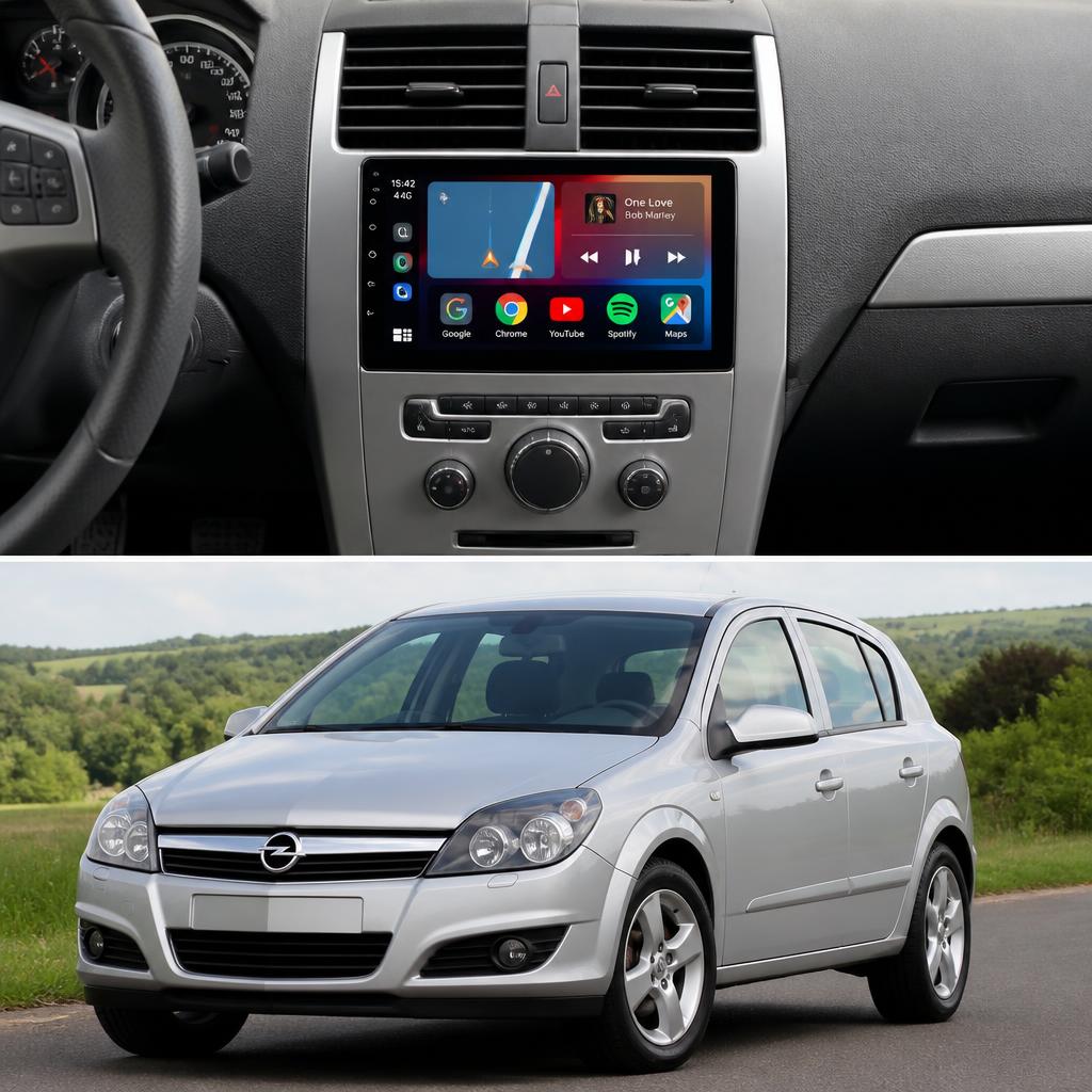ADIVOX 9 Inch For Opel Astra/Zafira 2004-2011 Android 15 CarPlay/Auto/Wifi/RDS/DSP/5G/QLED/DAB+