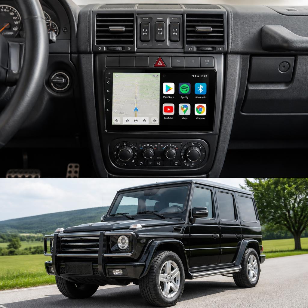 ADIVOX 9 Inch For Benz CLK W209/G-Class W463 2004-2013 Android 15 Wifi/DSP/5G/QLED/DAB+